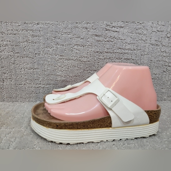 PAPILLIO By Birkenstock Gizeh Unisex Adults Size EU 37 US L6 M4 White Sandals. - Picture 2 of 12